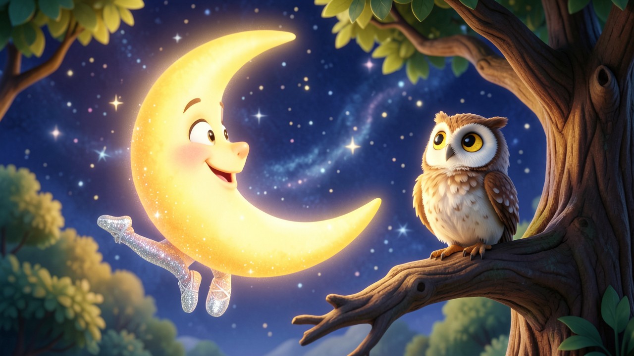 Storie della buonanotte online: La luna danza con le stelle