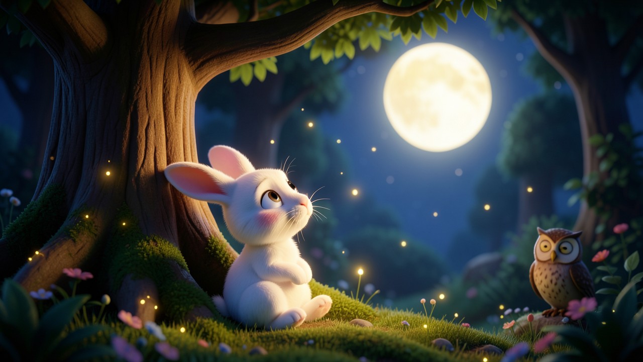 História Infantil para Criança Dormir: A Lua e o Coelho Curioso