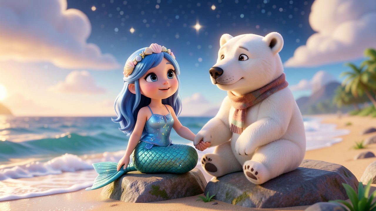 Conte pour bebe : La Petite Sirène et le Chant des Étoiles