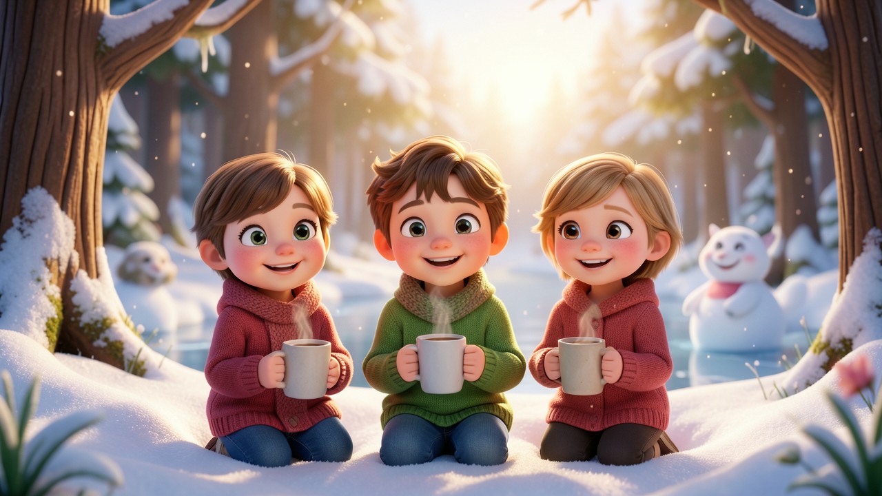 Storie sull'inverno per bambini dell'infanzia: La neve e il dolce sapore del freddo