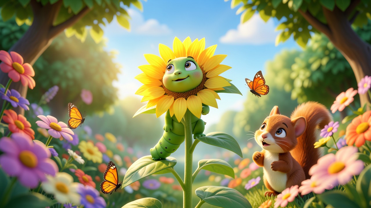 Short Story for Preschool with Questions: The Curious Caterpillar’s Garden