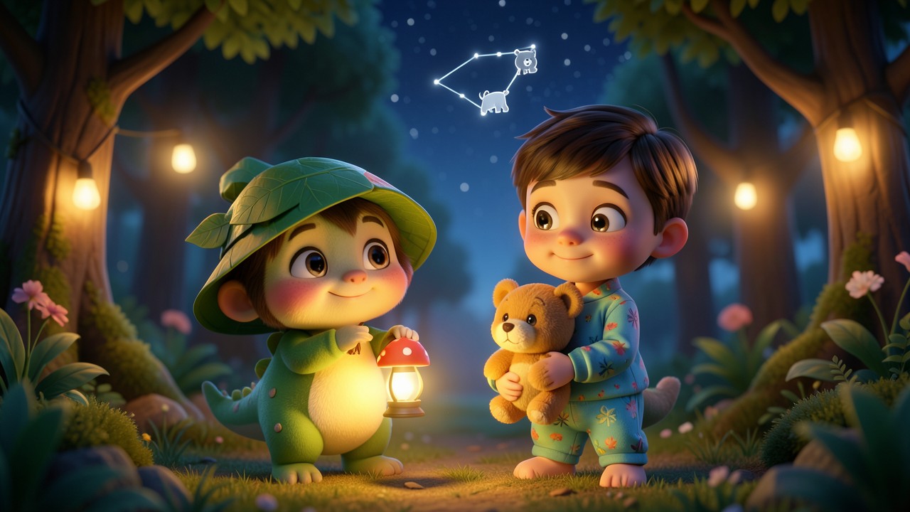 Uma história para meninos dormir: O Guarda‑Noites da Floresta Sonhadora