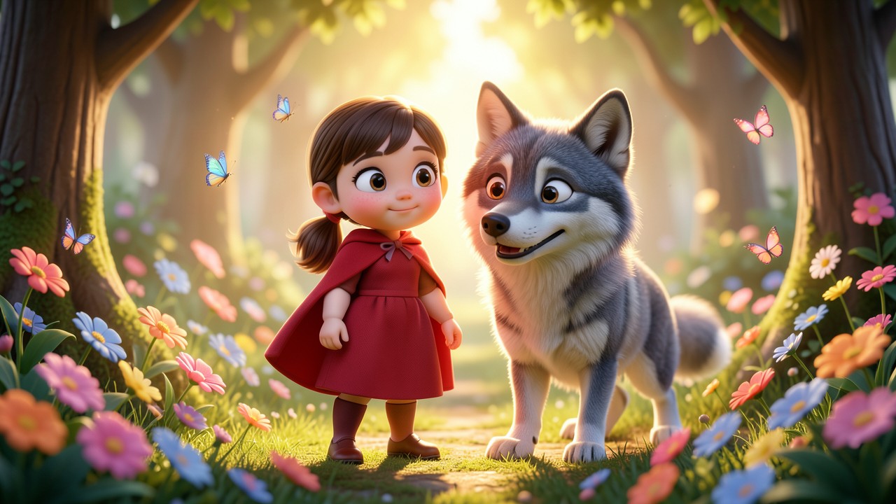 Story About Red Riding Hood and the Friendly Wolf