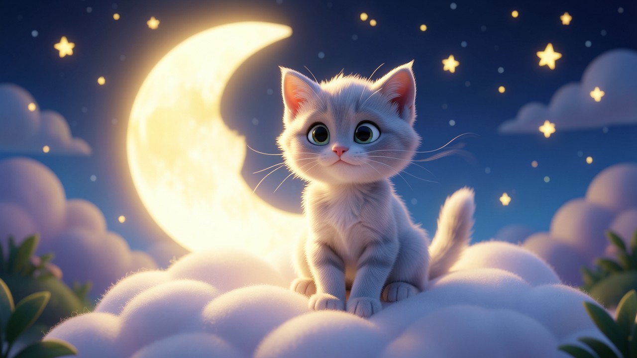 Conte pour dormir : La Lune qui chantait aux chats