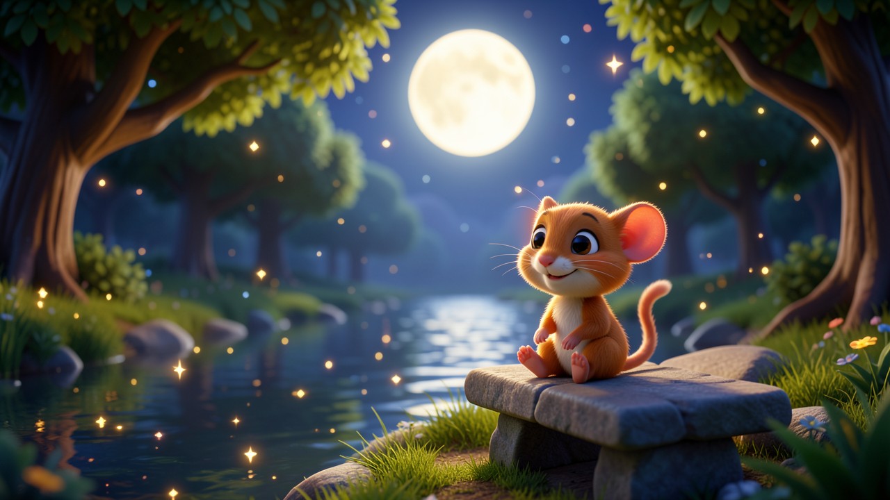 Liebe gute Nacht Geschichten: Der Mond, die Maus und die Milch