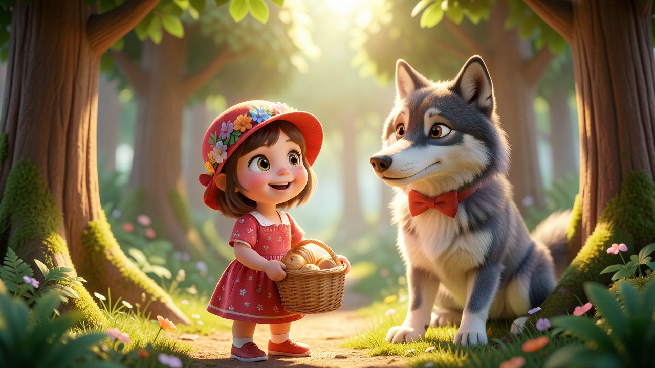 La vraie histoire du petit chaperon rouge et du grand loup gentil