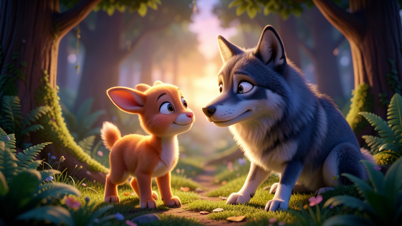 L'histoire loup et la petite chèvre