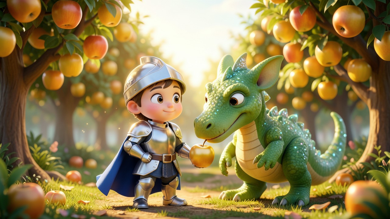 Histoire de chevalier pour enfant : Le Chevalier et la Pomme d'Or