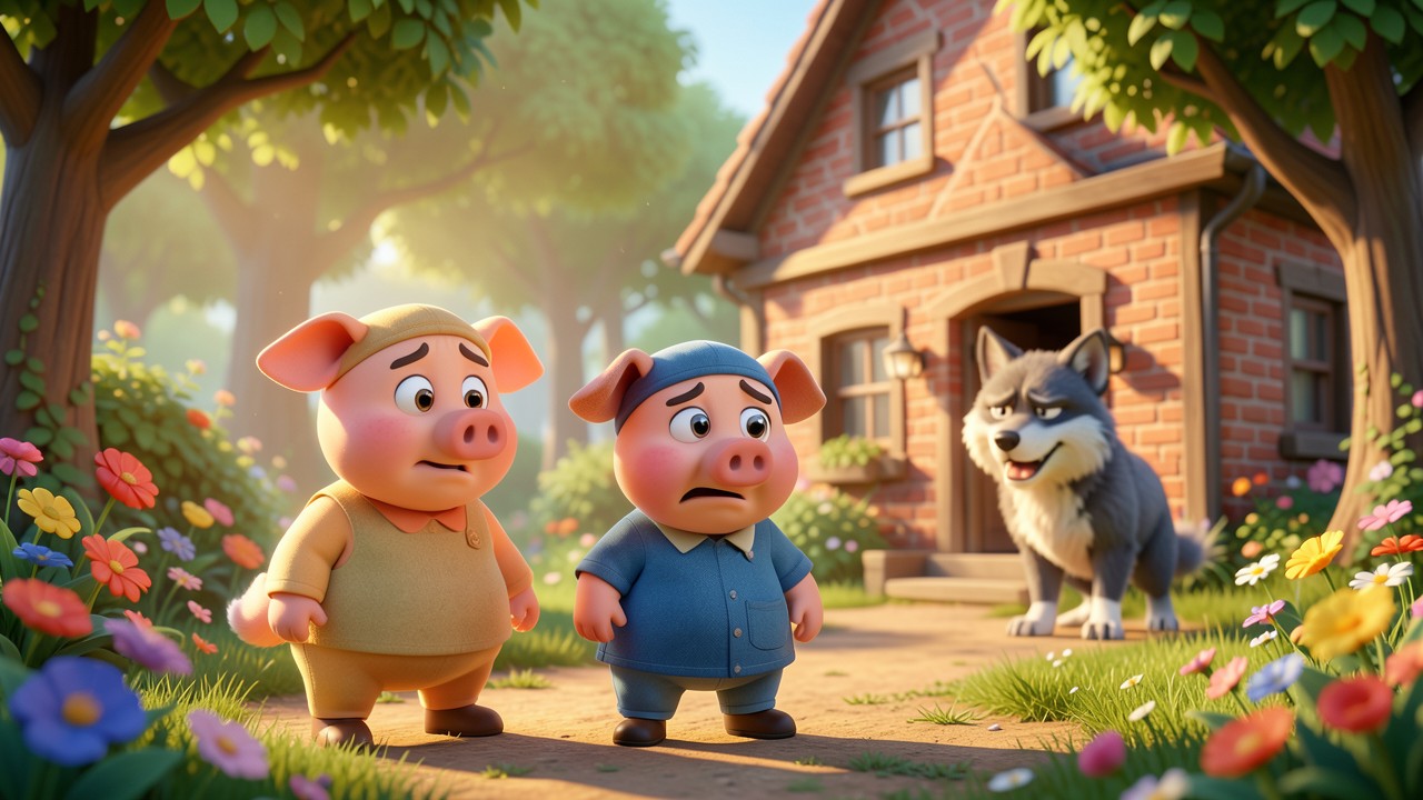 El cuento de los tres cerditos completo: La casa de paja, la de madera y la de ladrillo
