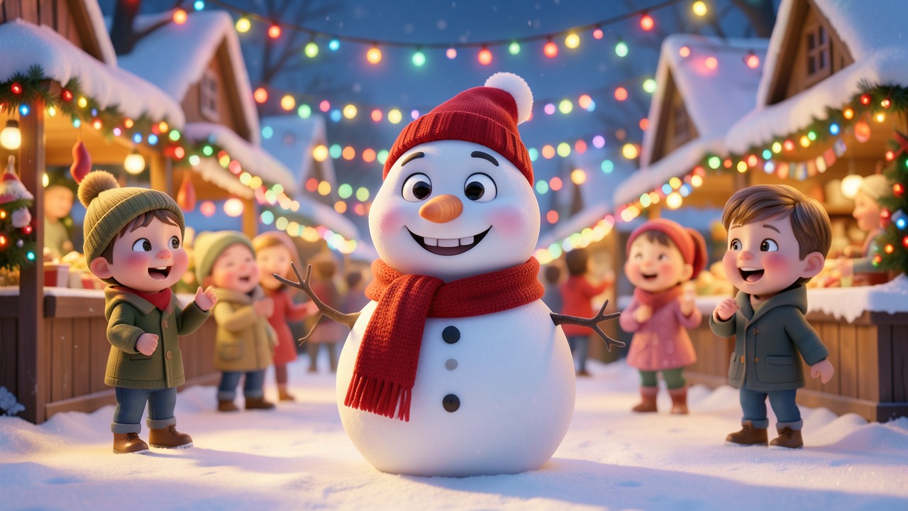 Kurze Weihnachtsgeschichte lustig: Der Schneemann mit dem Lachen