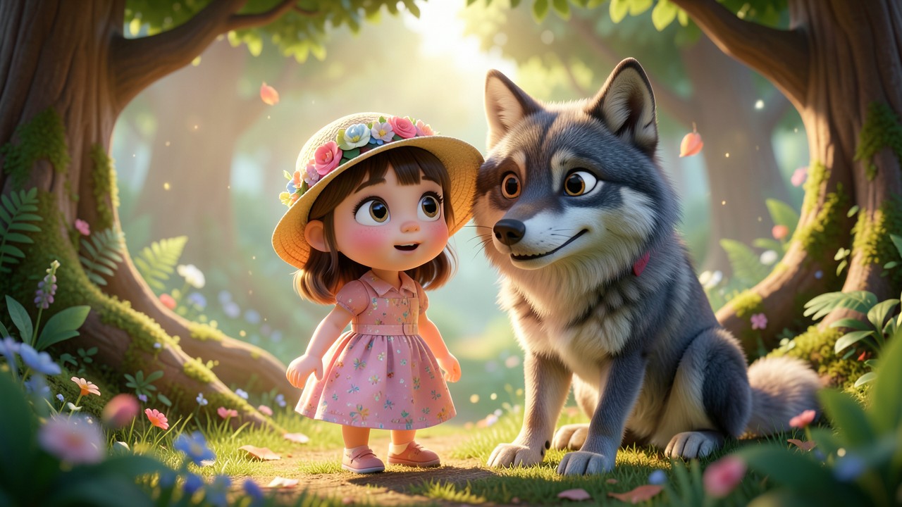 História Bíblica Infantil para Imprimir: A Criança e o Lobo Amigável