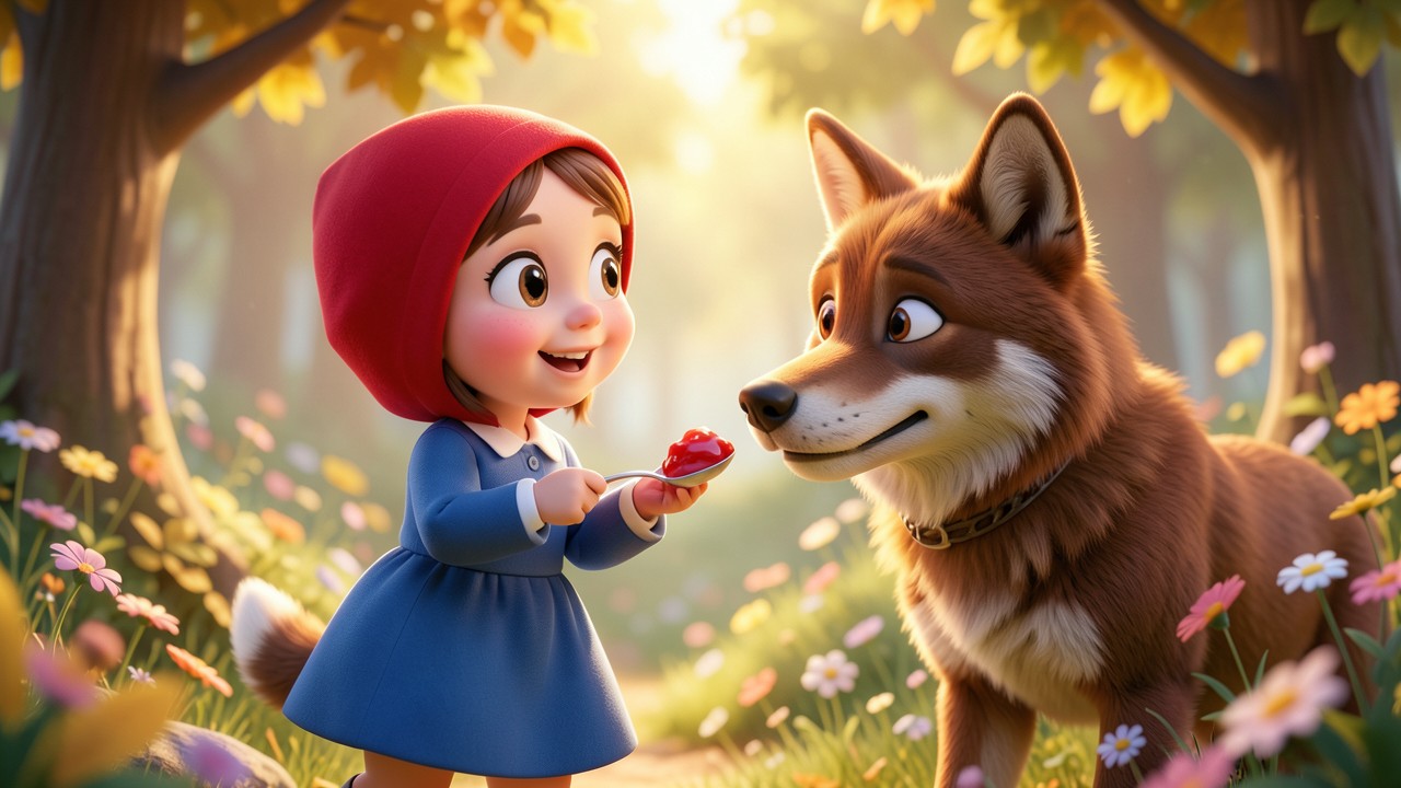 El cuento de caperucita roja corto: Una historia suave y dulce