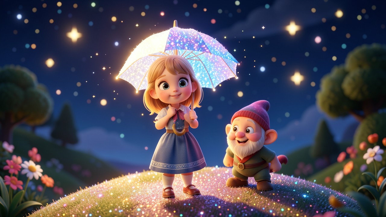 Texto para Ler Infantil: A Menina e o Guarda-Chuva de Estrelas
