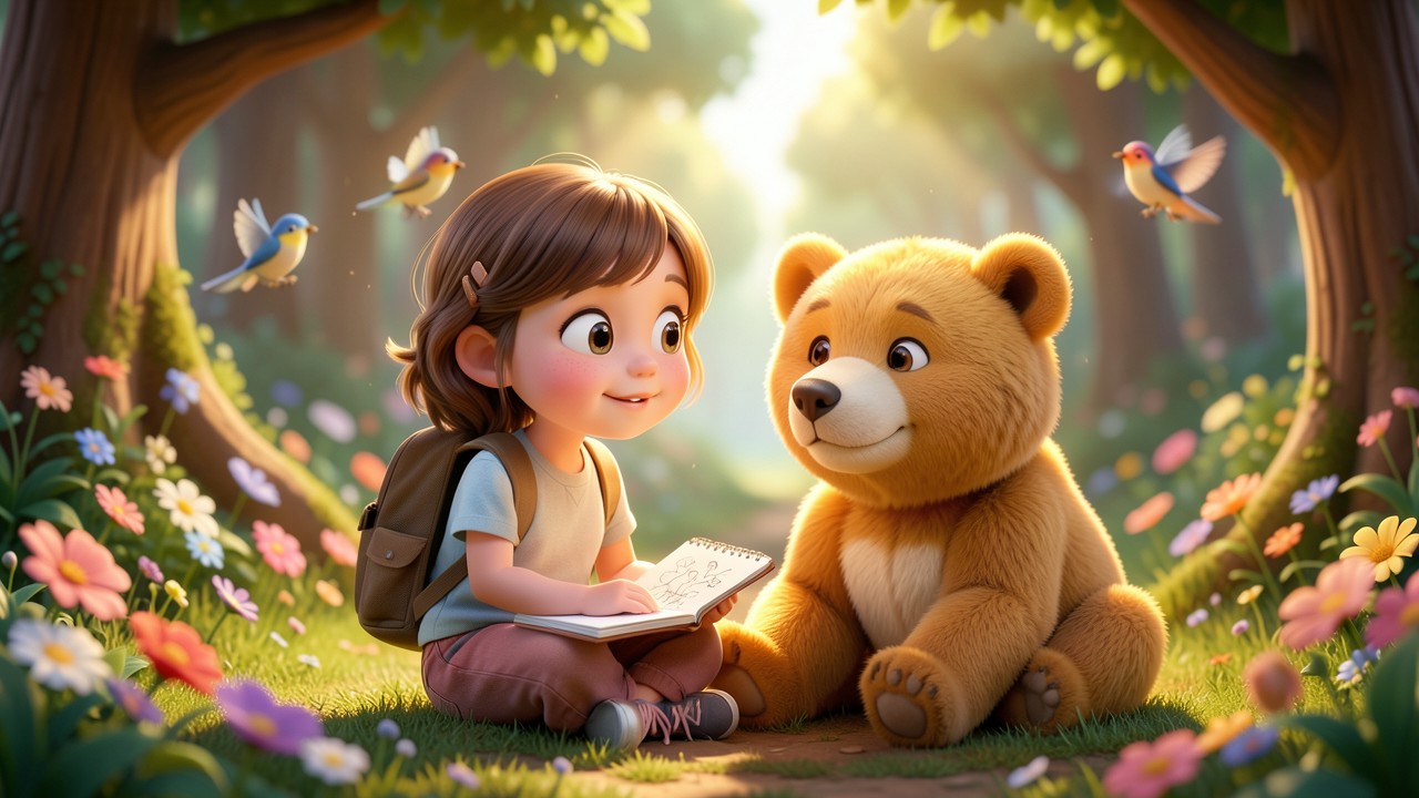 Histórias Infantil para Ler: A Menina e o Urso de Ouro