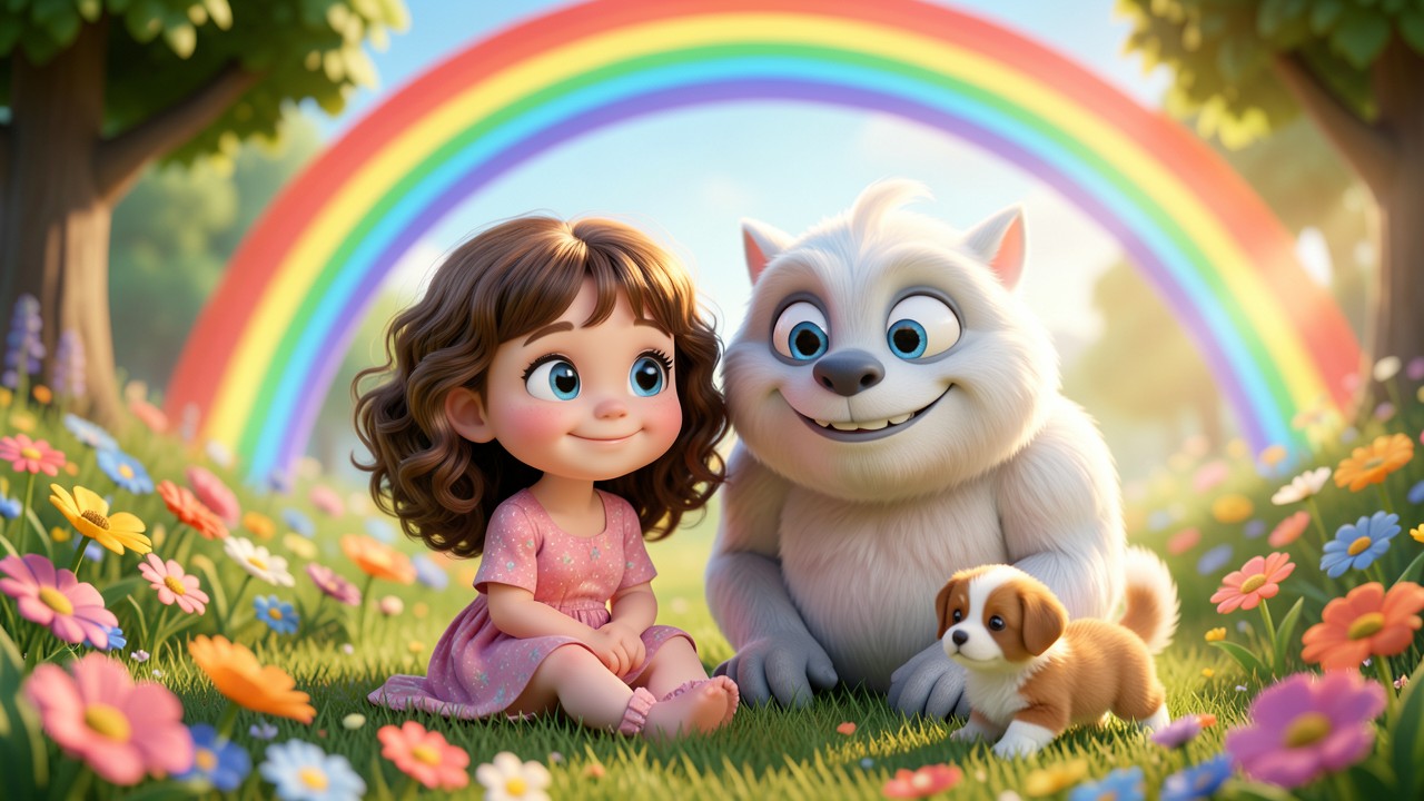 Historinhas Infantil: A Menina e o Monstro do Arco-Íris