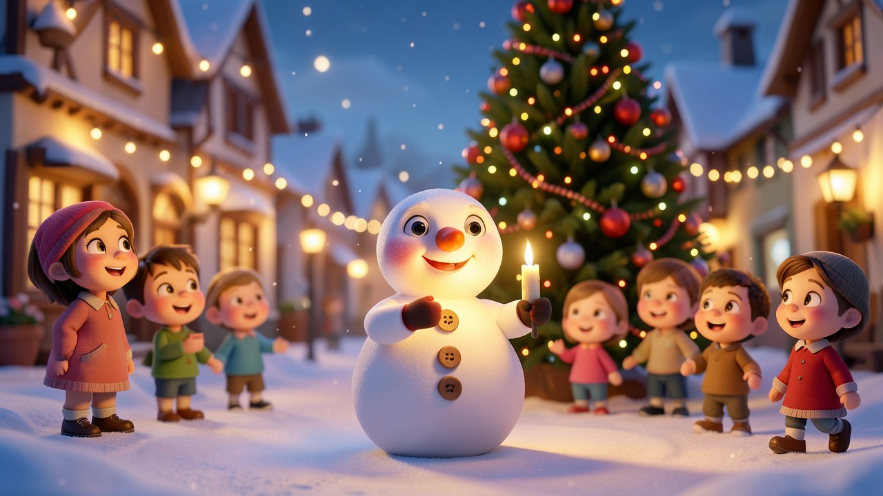 Schöne kurze Weihnachtsgeschichten: Der kleine Schneemann und die letzte Kerze