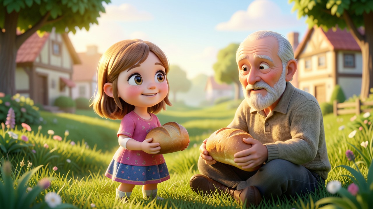 Historias da biblia infantil: A Menina e o Coração Generoso