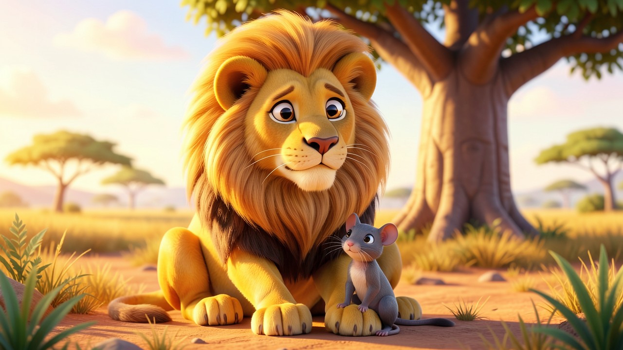 Le lion et le rat fable: Une histoire de courage et d'amitié