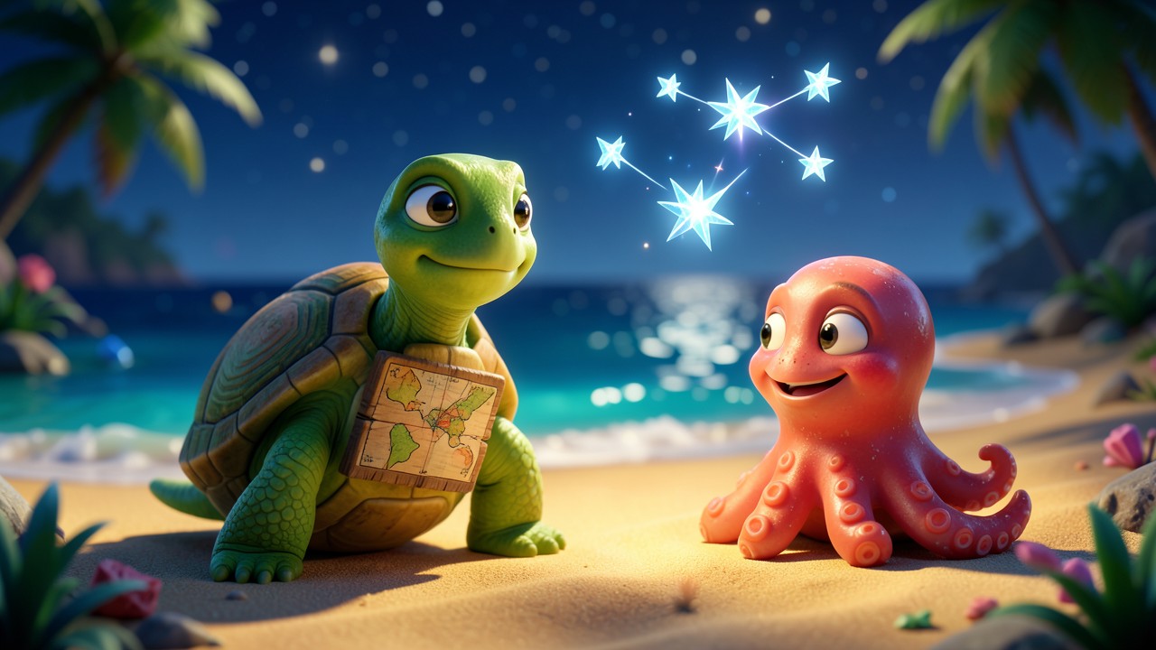 Cuentos cortos del mar: La tortuga que soñaba con las estrellas