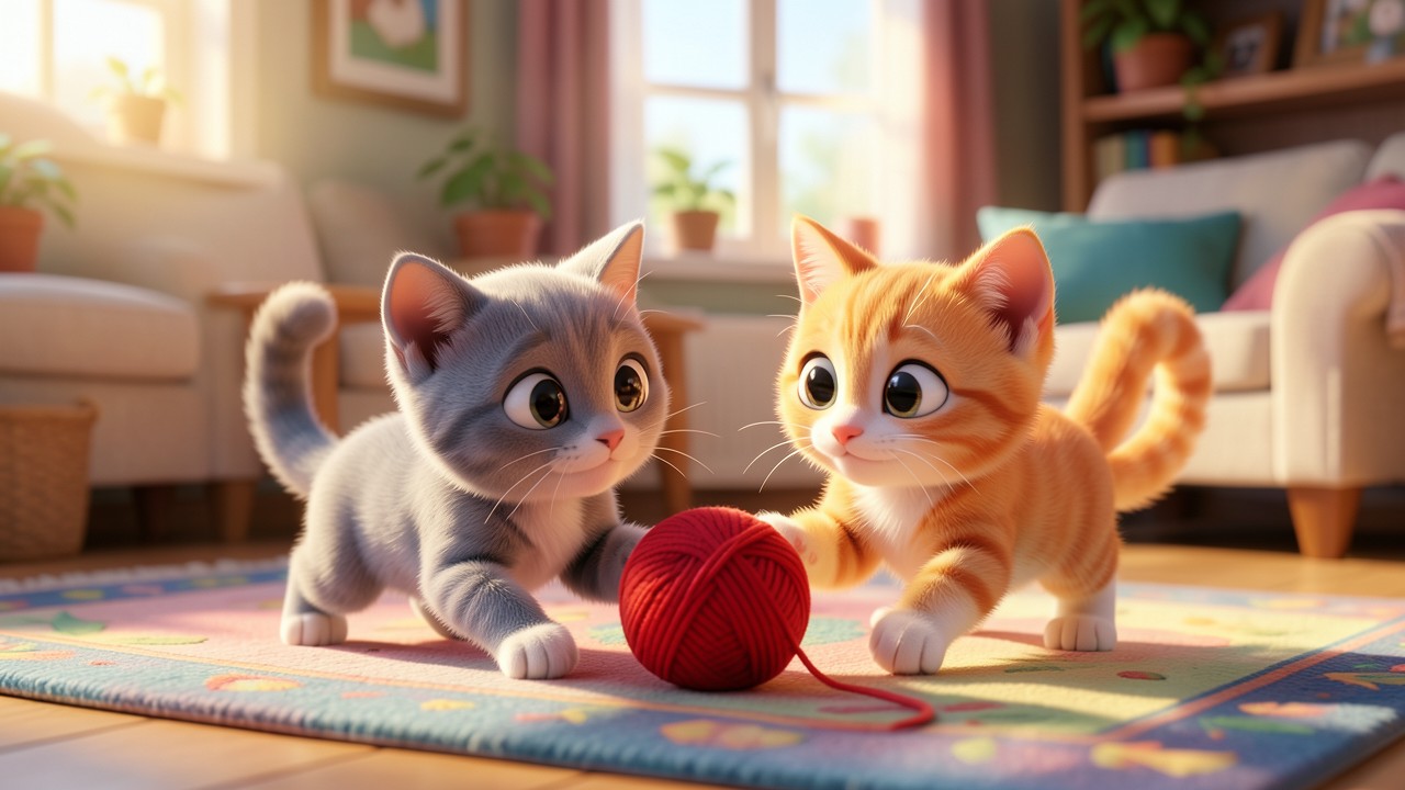 O Gatinho e a Bolinha de Lã