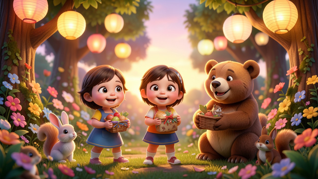 Cuento de los niños héroes para preescolar: La gran fiesta del bosque