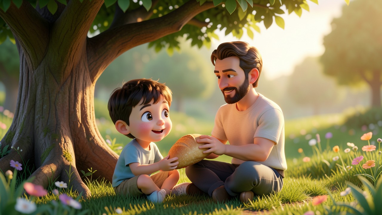 Historinha Bíblica Infantil: O Menino que Compartilhou Seu Pão