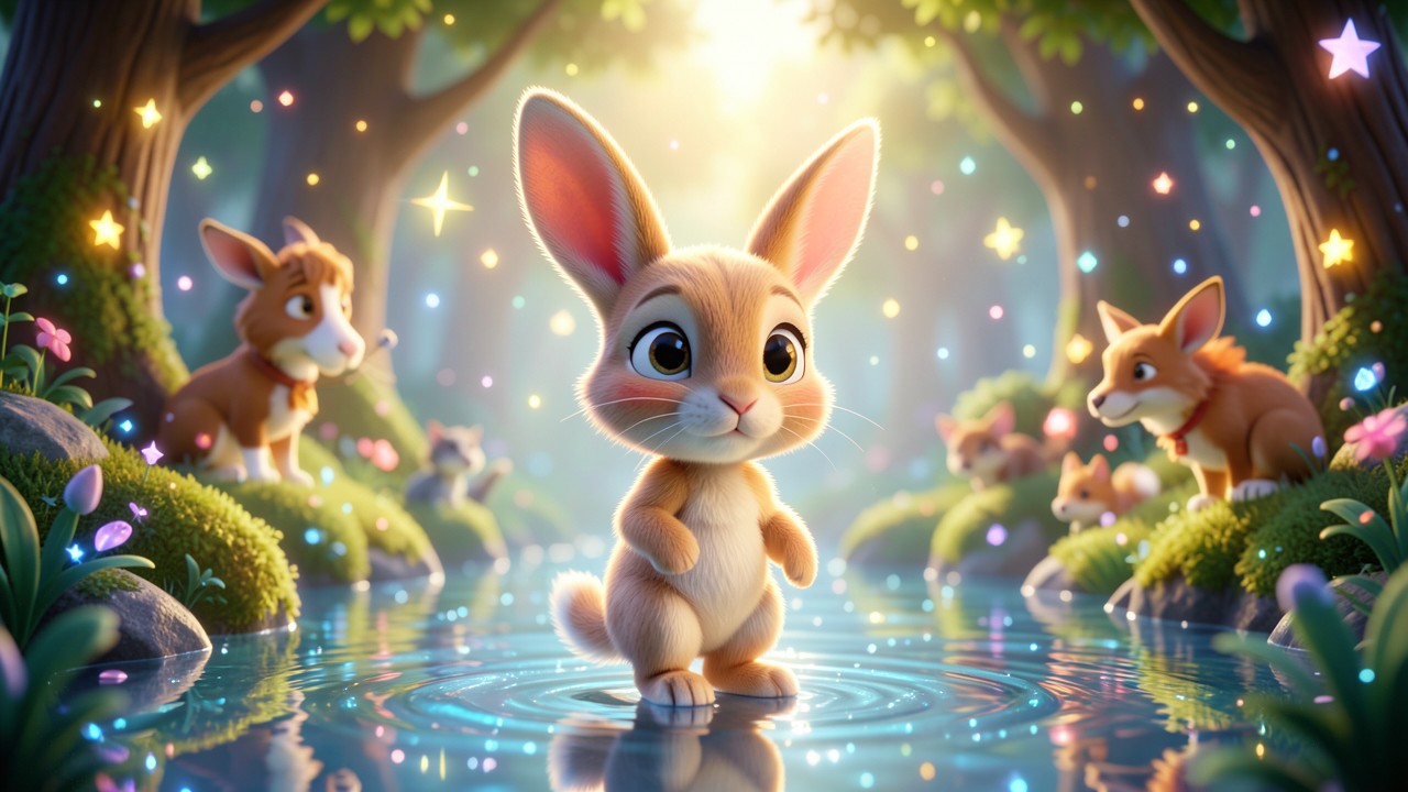 Imágenes de cuentos infantiles: El Conejo y el Río de los Sueños