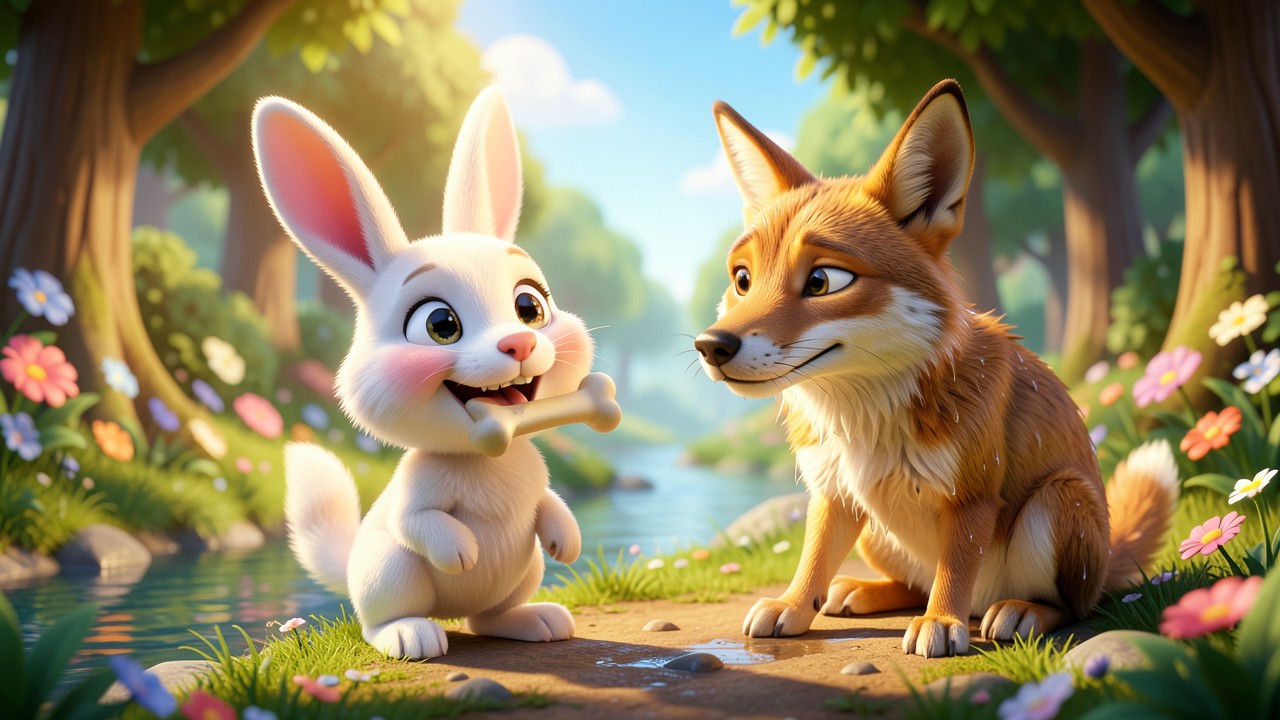 El conejo y el coyote cuento corto: La carrera del viento