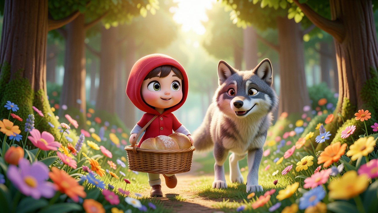 Cuento de Caperucita Corto: La Aventura del Pan de Canela