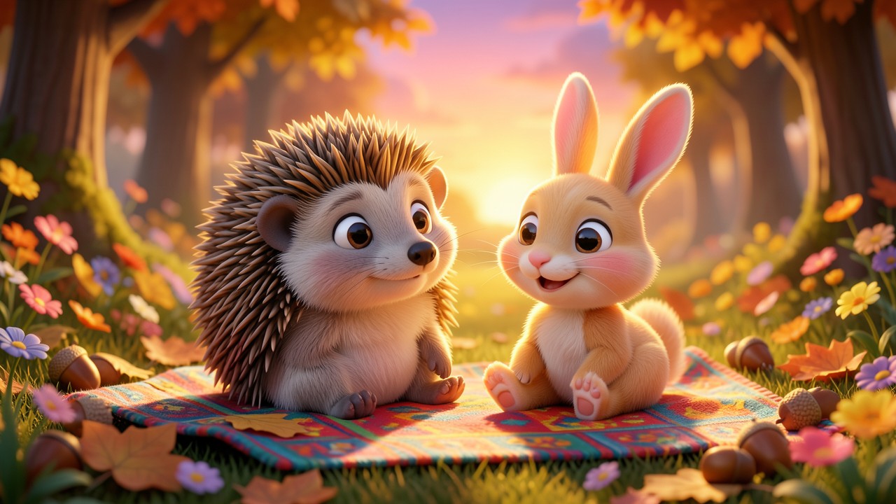 Geschichte Hase und Igel: Ein Tag voller Farben