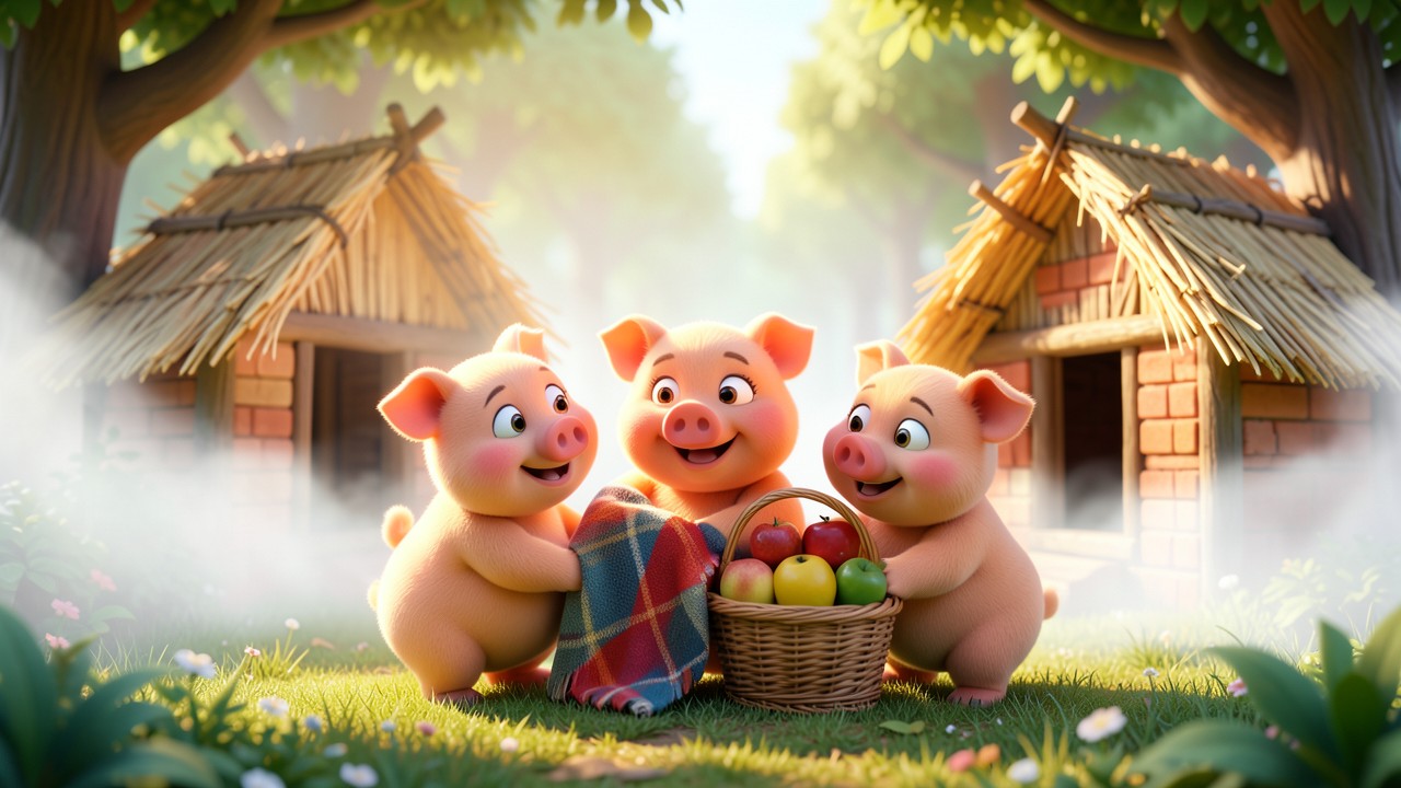 Short Story of Three Little Pigs and the Friendly Fog