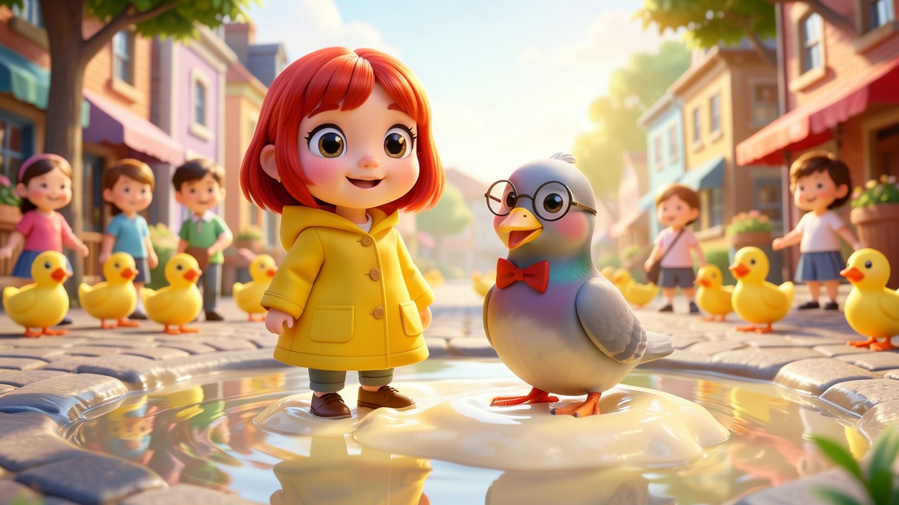 Long Humorous Stories With A Moral: The Tale of Puddles and the Peculiar Pigeon