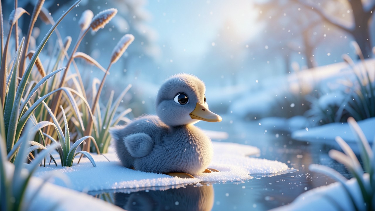 El patito feo y el invierno (cuento corto)