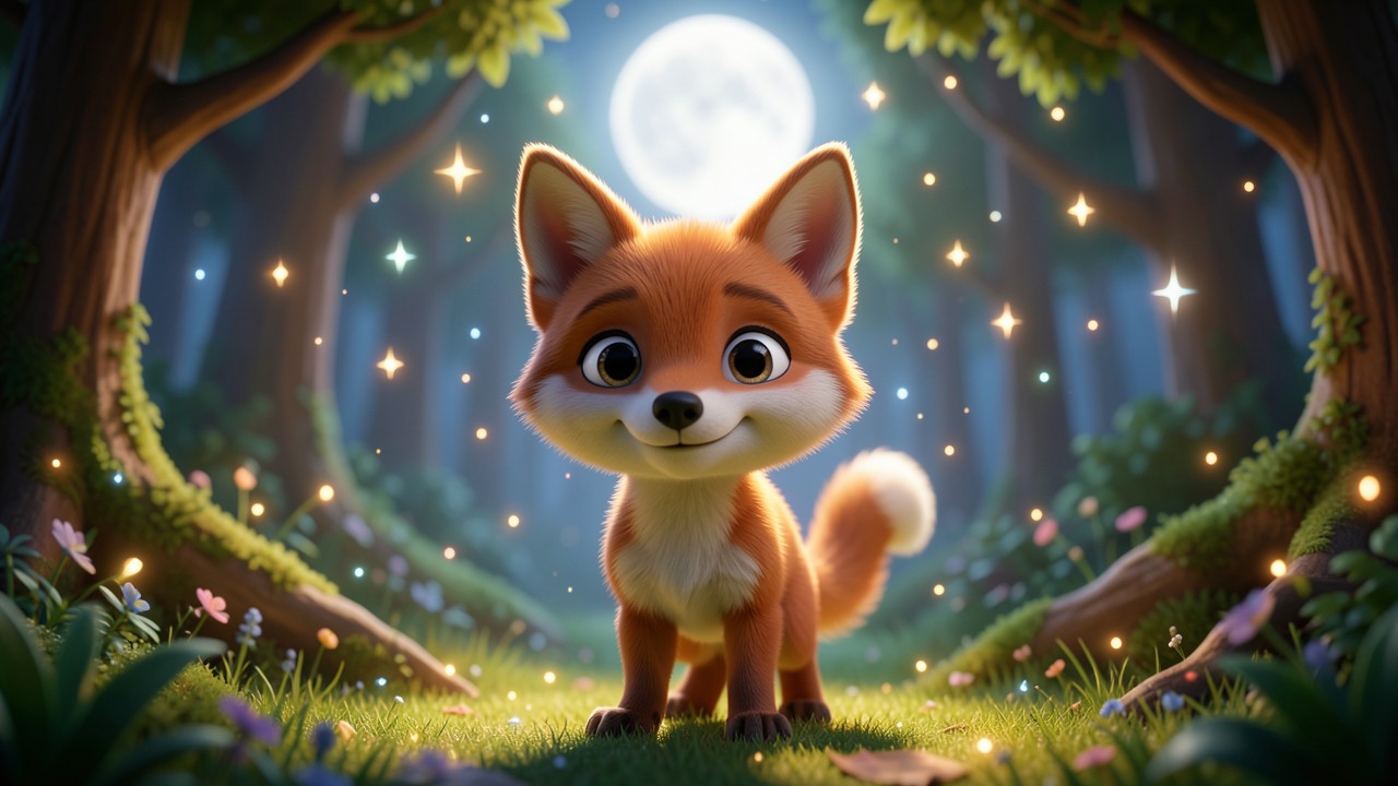 Histoire raconter pour dormir : La Lune et le Petit Loup