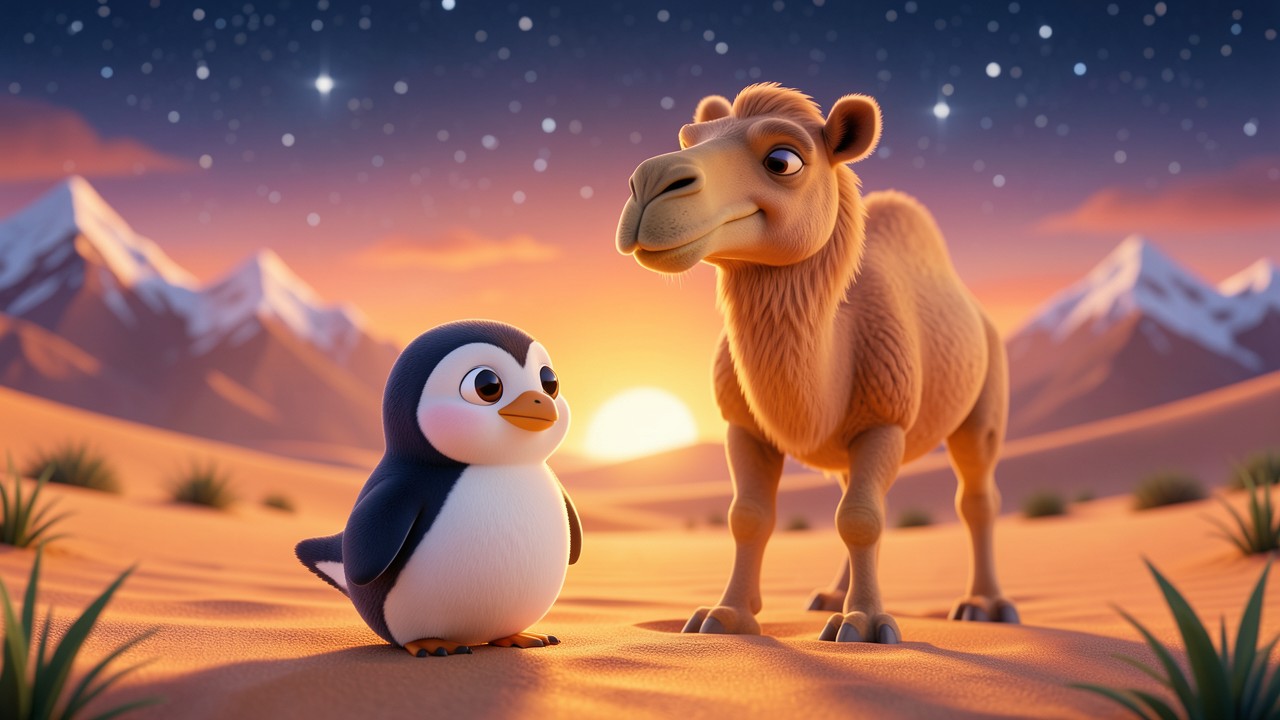 História Pequena Infantil do Pinguim Perdido