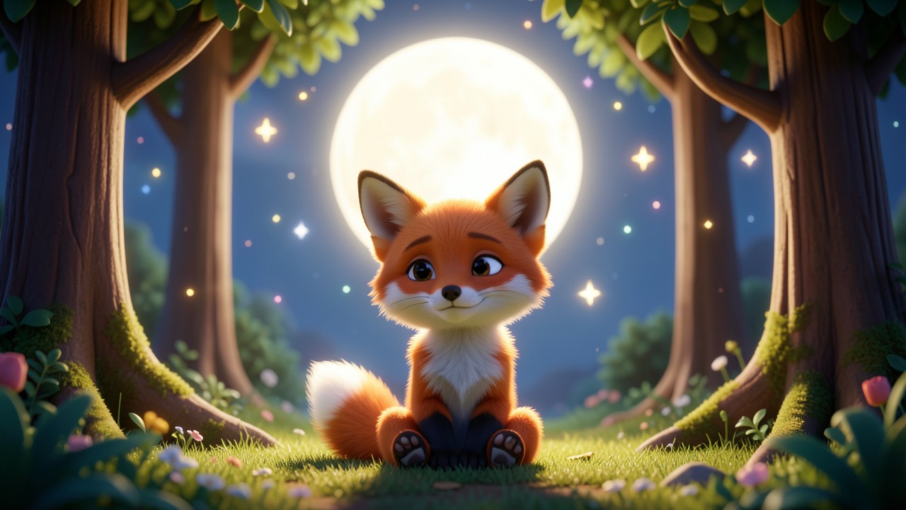 Gute Nacht Geschichte Kurz Kinder: Das Lied vom Mondfuchs