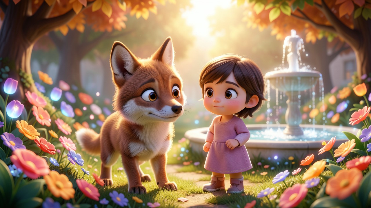 Conte avec un loup et le jardin secret