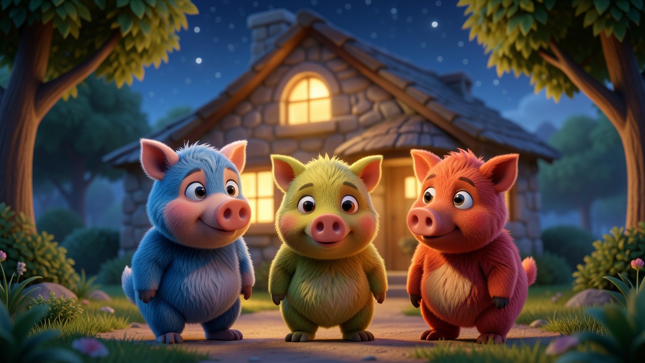 Cuento infantil de los tres cerditos: Una historia de amor y trabajo en equipo