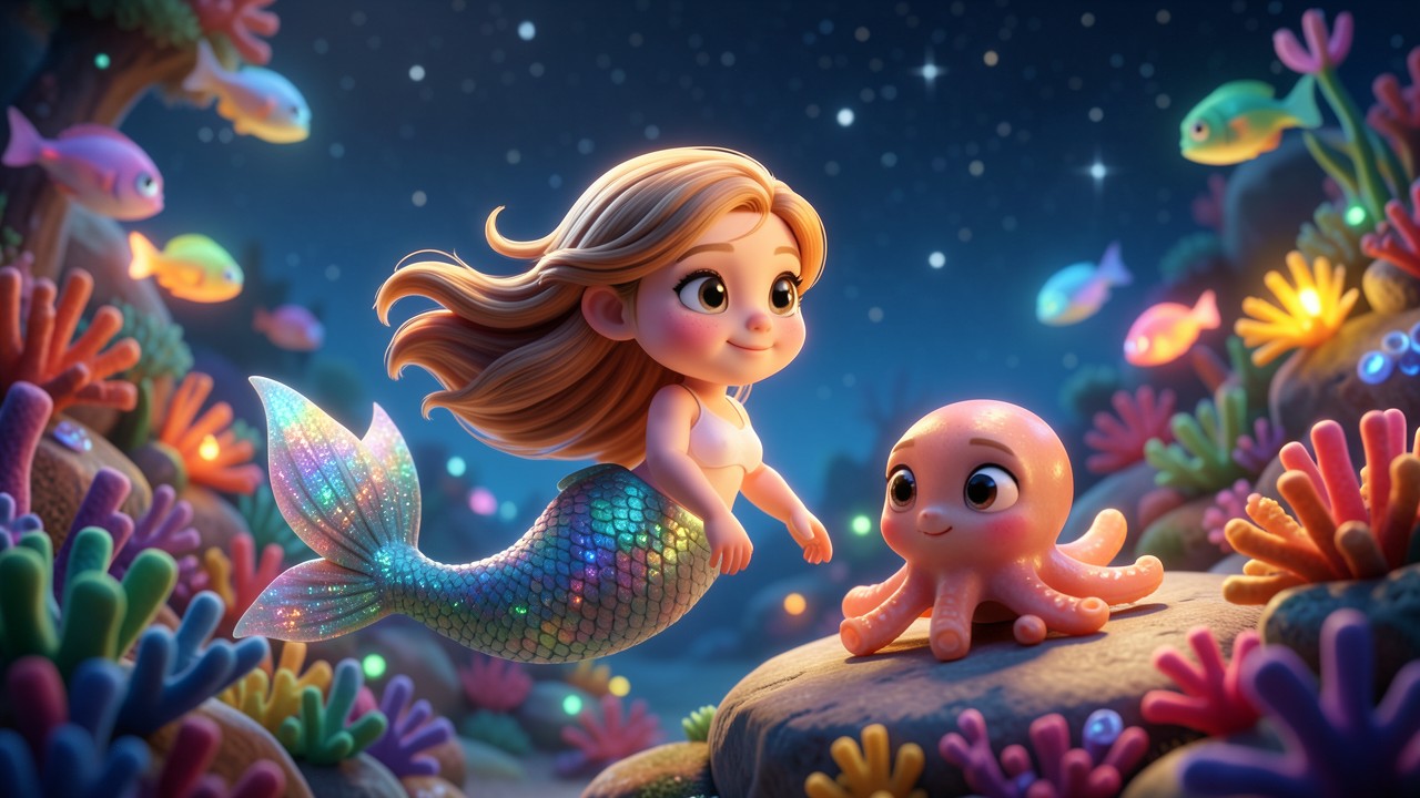 Cuento de la sirenita para leer: El secreto del mar azul