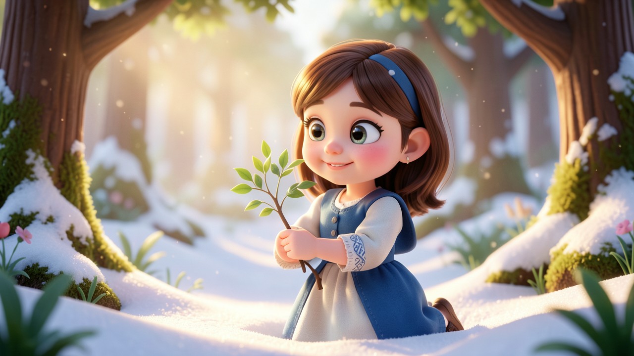 Blanca Nieves cuento corto: La nieve y el abrazo del árbol