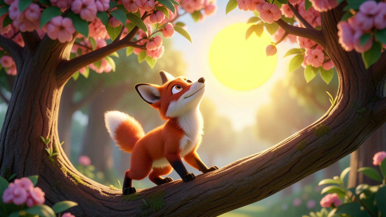 Fabel geschichten kurz: Der Fuchs und die Sonne