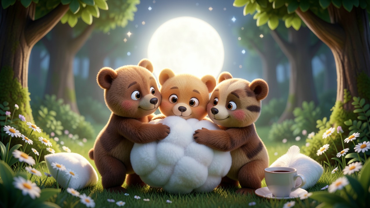 The Three Little Bears Story: A Hug for the Moon