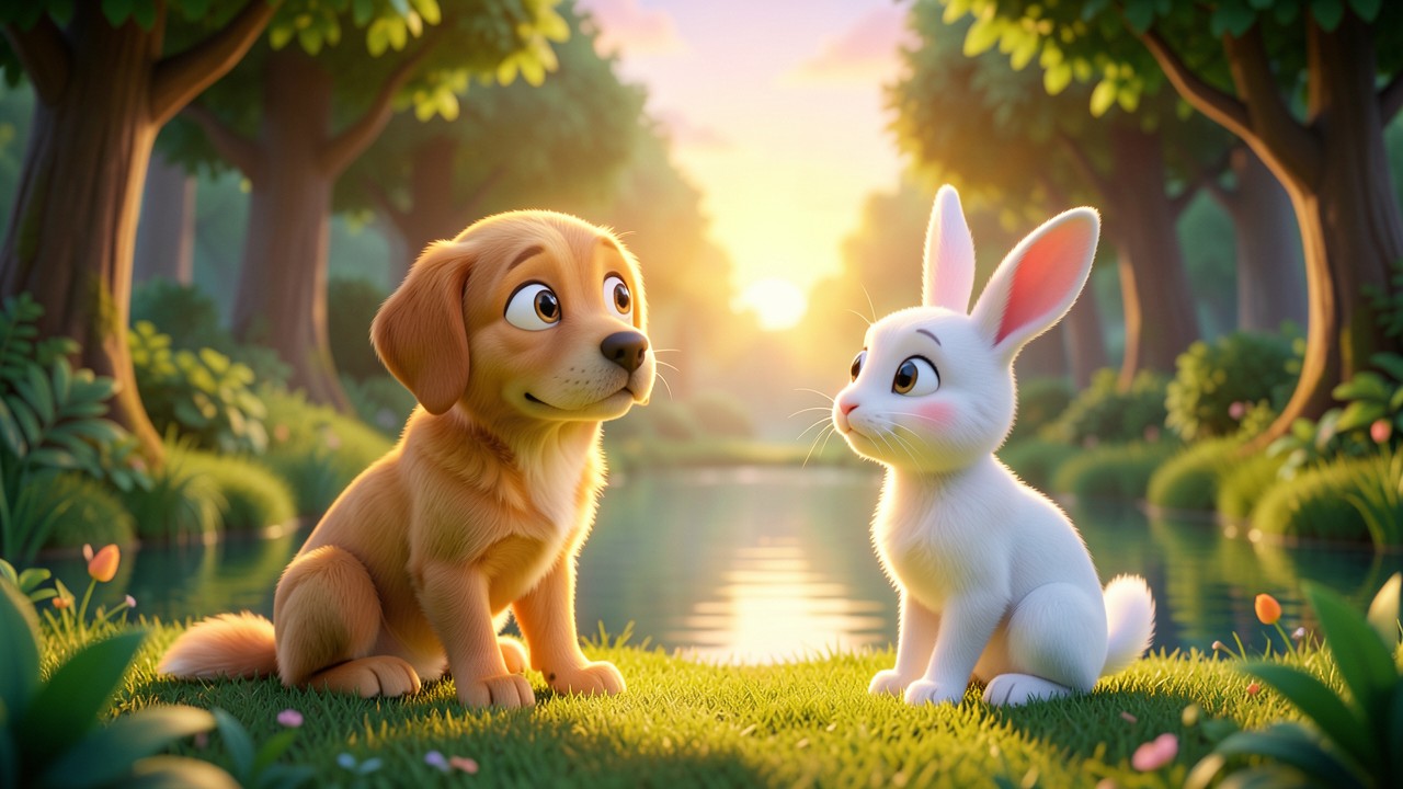 Historinhas para contar para criança: O Coelho e o Cachorro do Sol