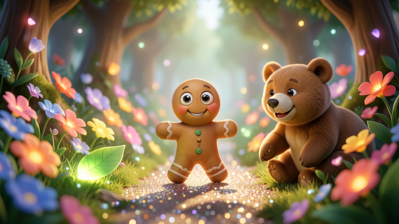 Favole per bambini l'omino di pan di zenzero e il dolce segreto della foresta