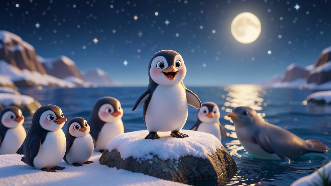 História Infantil Curtas: O Pinguim que Aprendeu a Cantar