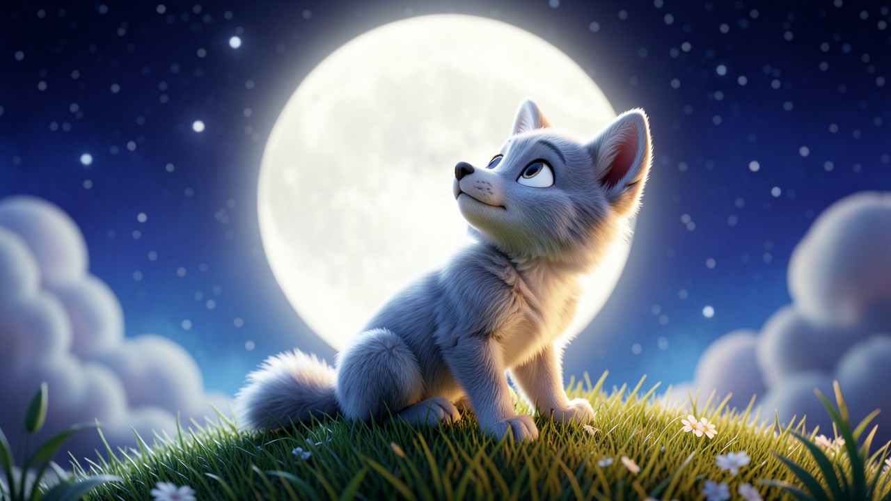 Histoire du soir enfant 8 ans : La Lune et le Petit Loup