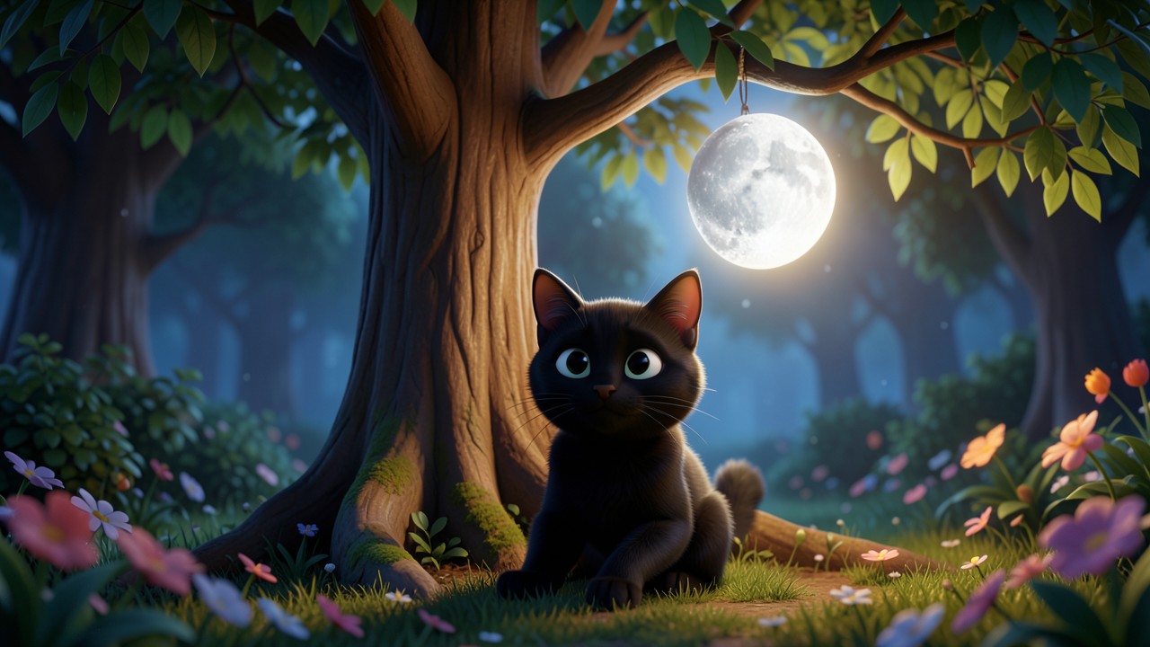 El gato negro cuento corto: La luna y el sauce