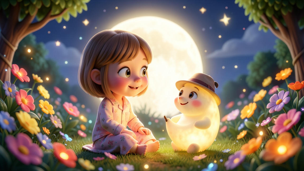 Gute Nacht Geschichten für Freundin: Der Mond und das Lachen