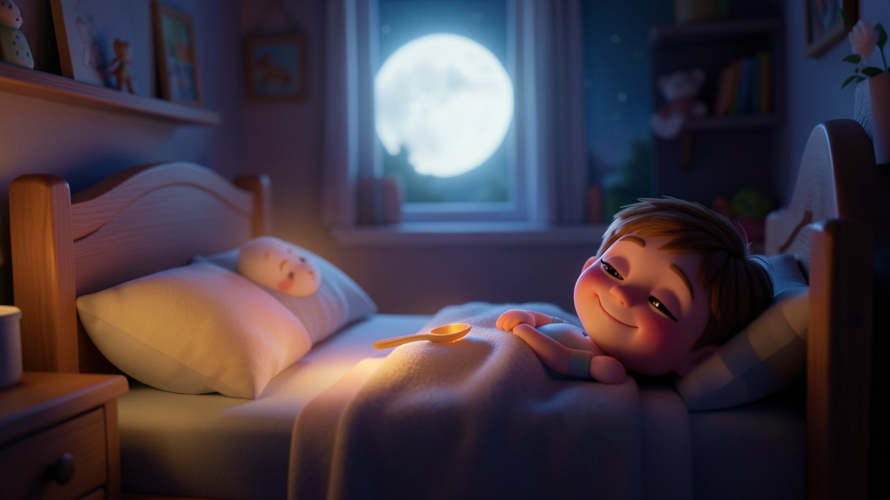 Storie della buonanotte brevi: La luna e i cucchiai di legno