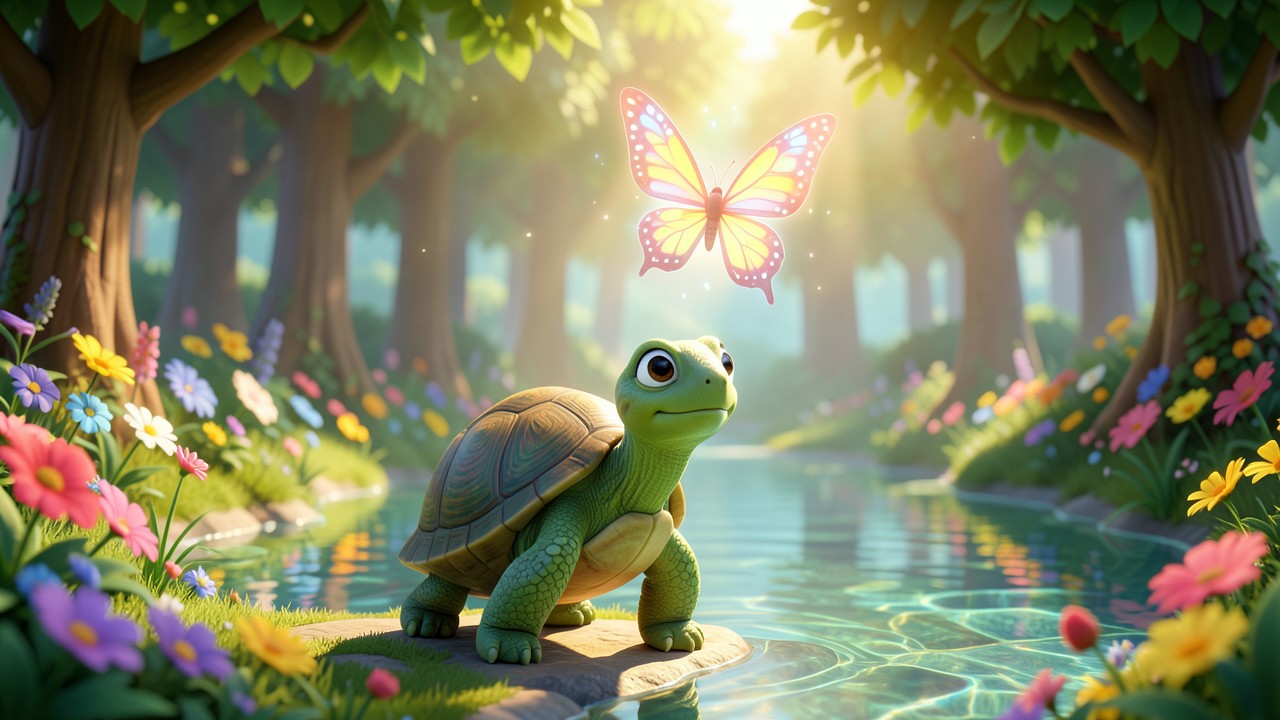 Cuentos cortos sobre el respeto: La tortuga y el lago de cristal